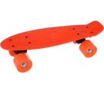 Скейтборд Наша Игрушка пластик 41x12 см, с большими PVC колесом, 6 см, без света, оранжевый 614777