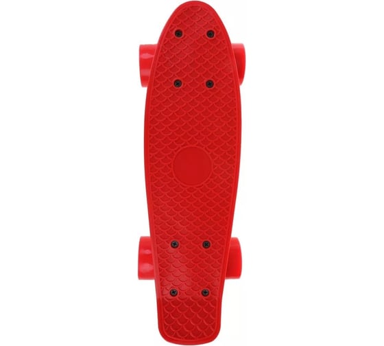 Скейтборд Наша Игрушка пластик 41x12 см, с большими PVC колесом, 6 см, без света, красный 614778