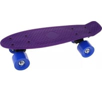 Скейтборд Наша Игрушка пластик 41x12 см, с большими PVC колесом, 6 см, без света, фиолетовый 614781