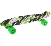 Скейтборд Наша Игрушка пластик 56x14 см, принт на деке, колеса PU, крепления алюминиевые, Принт №3 614757