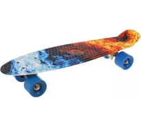 Скейтборд Наша Игрушка пластик 56x14 см, принт на деке, колеса PU, крепления алюминиевые, Принт №1 (Стихии) 614755