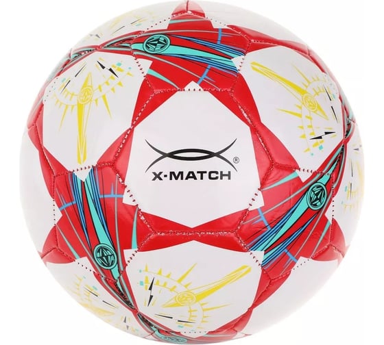 Мяч футбольный X-match 1 слой PVC, 1.6 мм, звезды 56501 1