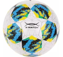 Мяч футбольный X-match 1 слой PVC, 1.6 мм, пятиугольники 56500