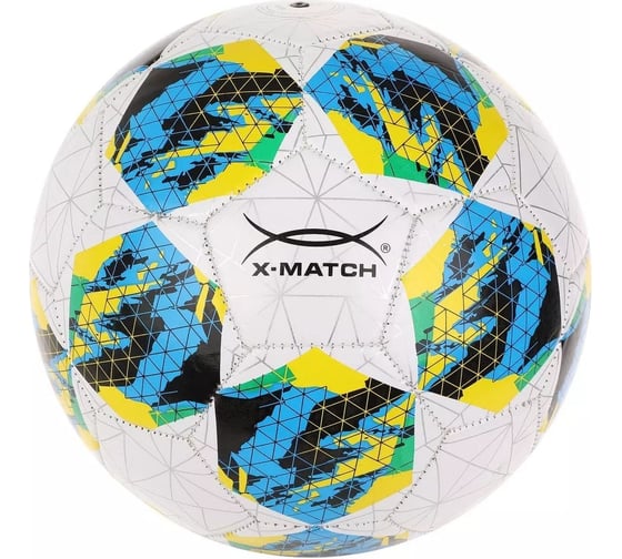 Мяч футбольный X-match 1 слой PVC, 1.6 мм, пятиугольники 56500 1