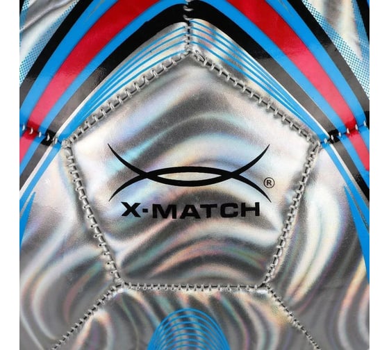 Мяч футбольный X-match 1 слой PVC, металлик 56487
