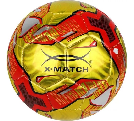Мяч футбольный X-match 1 слой PVC, металлик 56488