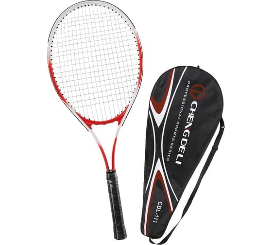 Ракетка для большого тенниса X-match 65x27.5 см, чехол, красная 636324