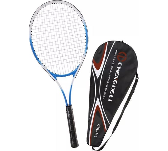 Ракетка для большого тенниса X-match 65x27.5 см, чехол, синяя 636323