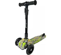 Самокат Moby Kids Space складной, 120 мм, PU, со светом, принт 649280