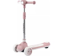 Самокат Moby Kids "Светлячок" складной, 120 мм, PU, со светом, свет (фара) на руле, розовый 649305