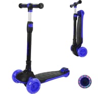 Самокат Moby Kids Runner, складной, широкая дека и светящееся колесо, 120 мм, PU 641279
