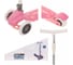 Самокат Moby Kids Dragon, складной, 120 мм, PVC, со светом, розовый 641444 2