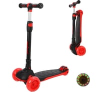 Самокат Moby Kids Runner, складной, широкая дека и светящееся колесо, 120 мм, PU 641278