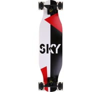 Лонгборд Х-Match дека клен с наждачным покрытием 80x20 см, колеса PU световые, алюмин. подвеска 649113