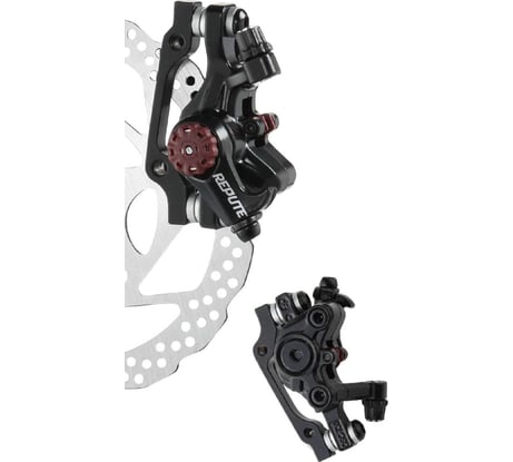 Тормоз дисковый механический REPUTE передний DSC-730F, МТБ, ротор203\180\160\140 мм, pad03, без ротора, черный HQ-0015326