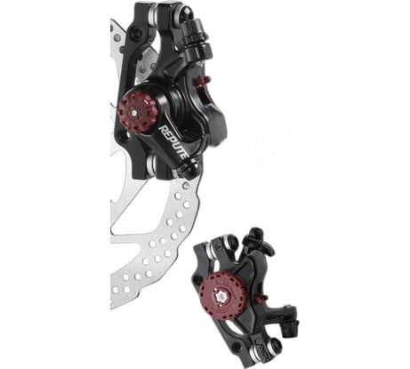 Тормоз дисковый механический REPUTE задний DSC-910R, МТБ, ротор180\160\140мм, pad01, без ротора, черный HQ-0015327