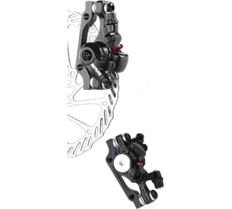 Тормоз дисковый механический REPUTE задний DSC-520R, шоссе, ротор160\140мм, pad03, без ротора, черный HQ-0015323