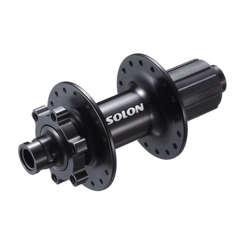 Втулка передняя SOLON DH909TR 32H DISC M12 142 мм, ось 12 мм, черная ...