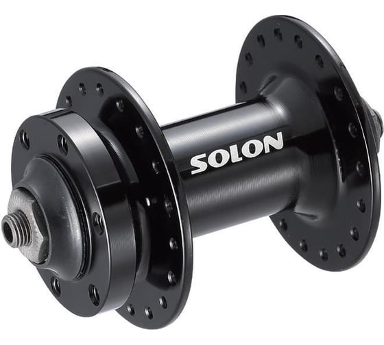 Втулка передняя SOLON DH802F 36H DISC M9 100 мм, эксцентрик, черная, крепление IS6 HQ-0015342 1