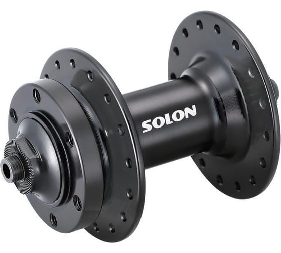 Втулка передняя SOLON DH901YF 36H DISC M9 100 мм, эксц, черная, крепление IS6, 2 промподшипника HQ-0015344