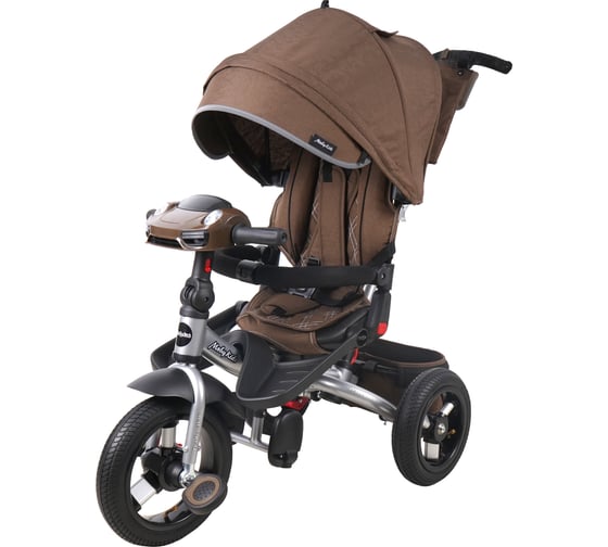 Велосипед Moby Kids 3 колесный Leader 360 12x10 AIR Car, темный шоколад 649360