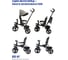 Велосипед детский трехколесный складной Moby Kids 5 в 1 Voyager 360, серый 649307 7