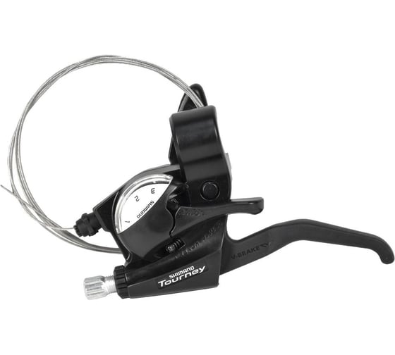 Шифтер/ручка тормоза Shimano TOURNEY ST-EF40-F 3sp, левая, 3-пер., трос 1750 мм, черный HQ-0013892