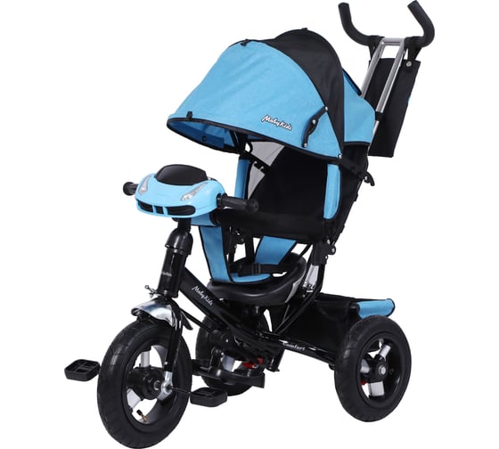 Велосипед трехколесный Moby Kids Comfort 12x10 AIR CAR, синий меланж 649238 1