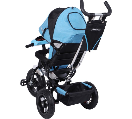 Велосипед трехколесный Moby Kids Comfort 12x10 AIR CAR, синий меланж 649238