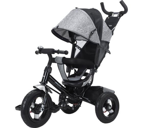Велосипед трехколесный Moby Kids Comfort 12x10 AIR, серый 649078