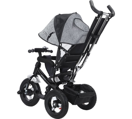 Велосипед трехколесный Moby Kids Comfort 12x10 AIR, серый 649078