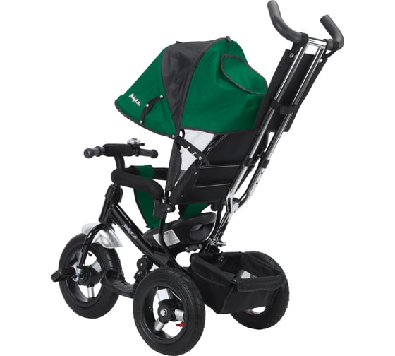 Велосипед трехколесный Moby Kids Comfort 12x10 AIR, зелёный с чёрным 649371