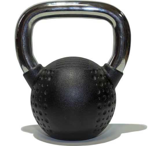 Гиря Original FitTools 10 кг, с хромированной ручкой, полиуретановая (CPU) FT-KB-CPU-10