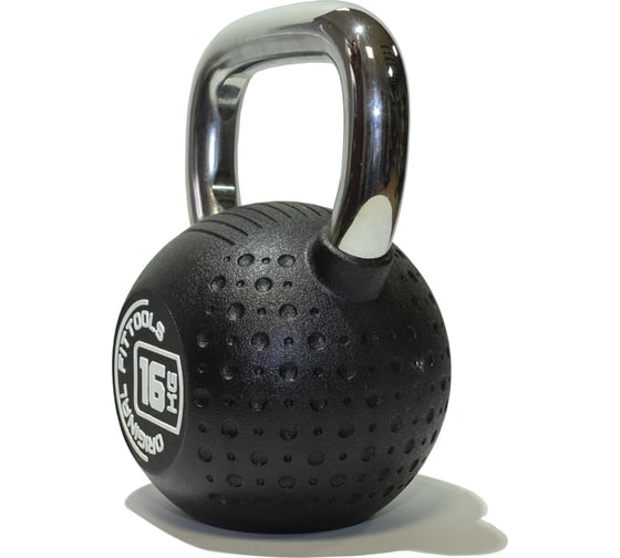 Гиря Original FitTools 16 кг, с хромированной ручкой, полиуретановая (CPU) FT-KB-CPU-16
