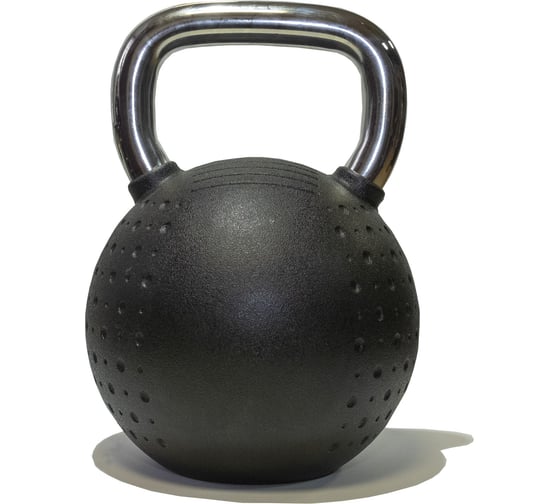 Гиря Original FitTools 32 кг, с хромированной ручкой, полиуретановая (CPU) FT-KB-CPU-32