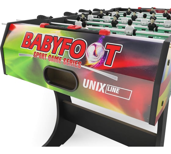 Игровой стол складной UNIXline Футбол - Кикер 122x61 cм Color+BP GTSFU122X61CL