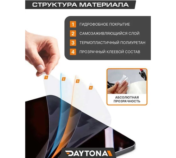 Защитная пленка для велосипеда Daytona 192 мкм, 5 м x 30 мм MP1372003050