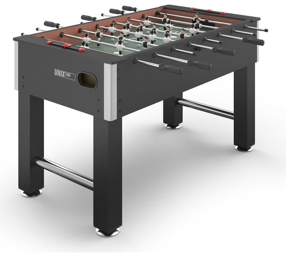 Игровой стол UNIXline футбол - кикер, 140x74 cм, Black GTSFU140X74BK