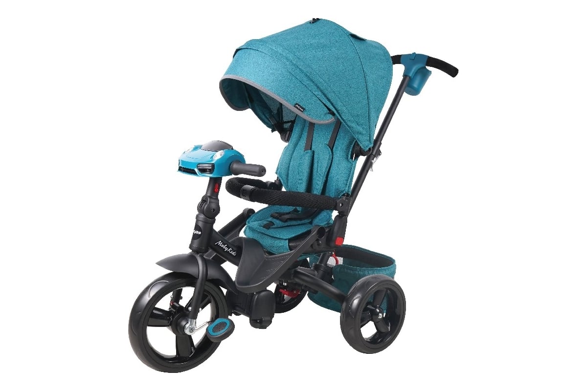 Велосипед трехколесный Moby Kids Leader 360 12x10 EVA CAR, морская ...