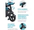 Велосипед трехколесный Moby Kids Leader 360 12x10 EVA CAR, морская волна 649359 3