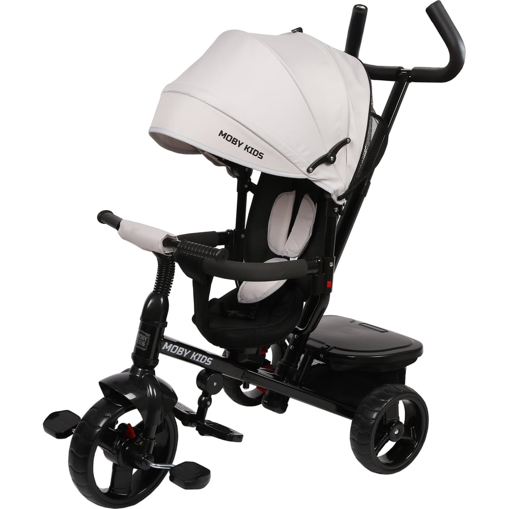 Велосипед трехколесный Moby Kids Rider 360, 10x8 EVA, серый 646232 ...