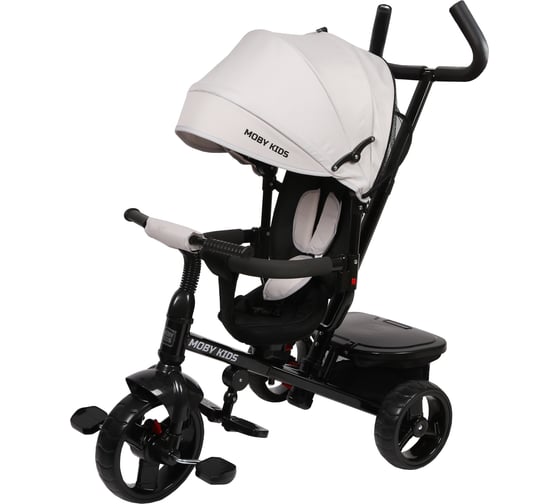 Велосипед трехколесный Moby Kids Rider 360, 10x8 EVA, серый 646232 1