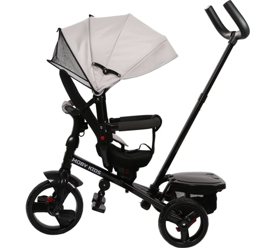 Велосипед трехколесный Moby Kids Rider 360, 10x8 EVA, серый 646232