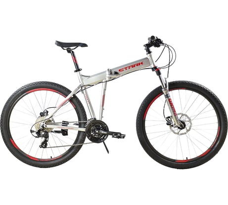 Велосипед STARK 24 Cobra 27.2 HD, хром/ярко-красный 20 HQ-0014069