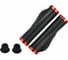 Грипсы анатомические JOY KIE MTB VDG8003 135 мм, с 2 грипстопами, с рогами, под шестигранник, черно-красные H000014319 1