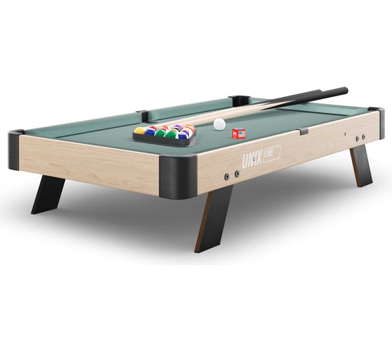 Игровой стол UNIXline Мини Бильярд настольный 88x47 cм, Wood GTPU88X47WD