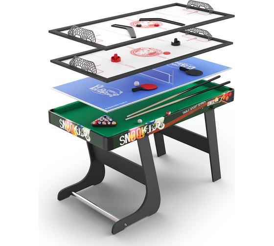 Складной игровой стол UNIXline Трансформер 4 в 1 125x63 cм GTMFU125X63CL