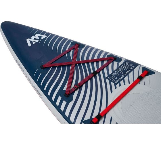 SUP-доска Aqua Marina Hyper 12'6" Navy, 381x81x15 см, насос, лиш, киль, ремнабор, сумка, до 170 кг BT-23HY02