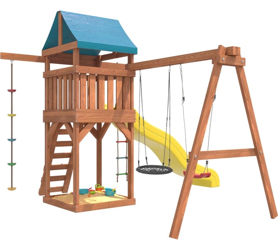 Детская площадка National Tree Company IgroWoods Premium для улицы и дачи ДП-3 Premium