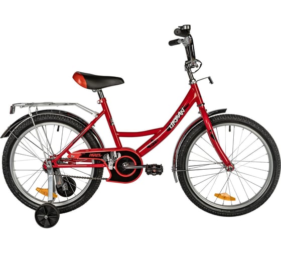 Велосипед NOVATRACK URBAN 20" красный, защита А-тип, тормоз ножной, крылья и багажник хромированные 203URBAN.RD22